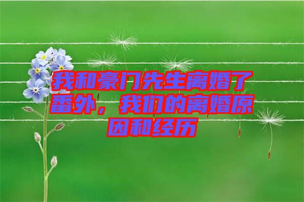 我和豪門先生離婚了番外，我們的離婚原因和經(jīng)歷