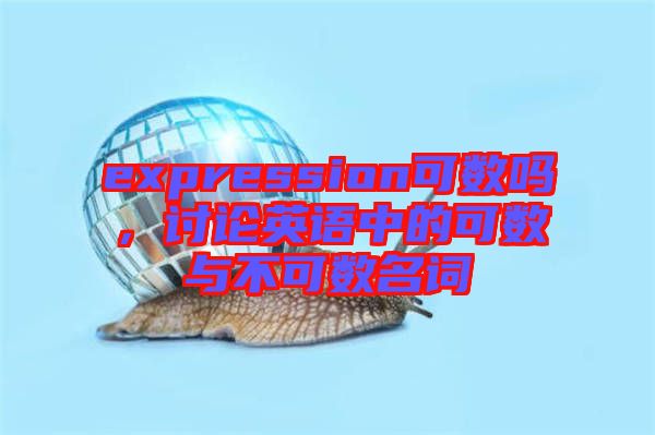 expression可數(shù)嗎，討論英語(yǔ)中的可數(shù)與不可數(shù)名詞