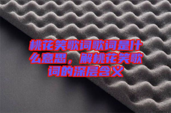桃花笑歌詞歌詞是什么意思，解桃花笑歌詞的深層含義