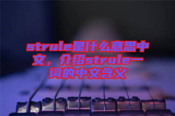 strule是什么意思中文，介紹strule一詞的中文含義