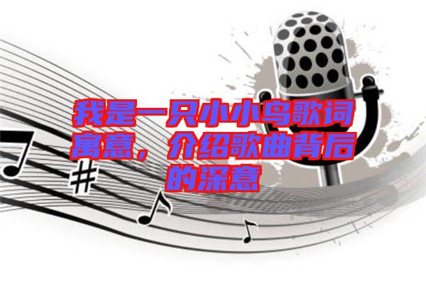 我是一只小小鳥歌詞寓意，介紹歌曲背后的深意