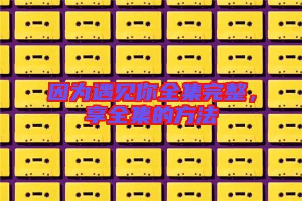 因為遇見你全集完整，享全集的方法