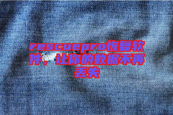 rescuepro恢復(fù)軟件，讓你的數(shù)據(jù)不再丟失