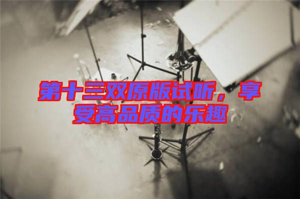 第十三雙原版試聽，享受高品質(zhì)的樂趣