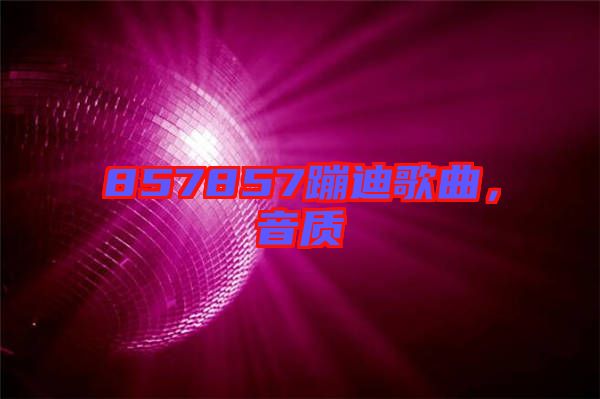 857857蹦迪歌曲，音質(zhì)