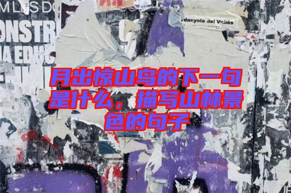 月出驚山鳥(niǎo)的下一句是什么，描寫(xiě)山林景色的句子