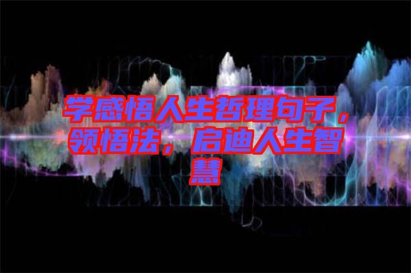 學(xué)感悟人生哲理句子，領(lǐng)悟法，啟迪人生智慧