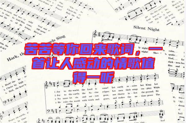 苦苦等你回來(lái)歌詞，一首讓人感動(dòng)的情歌值得一聽(tīng)