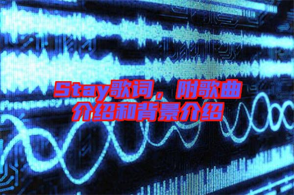 Stay歌詞，附歌曲介紹和背景介紹