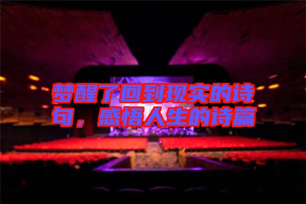 夢醒了回到現(xiàn)實的詩句，感悟人生的詩篇