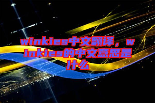 winkies中文翻譯，winkies的中文意思是什么