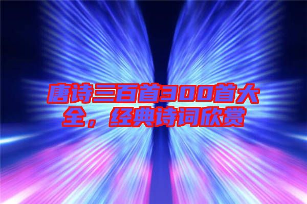 唐詩三百首300首大全，經(jīng)典詩詞欣賞