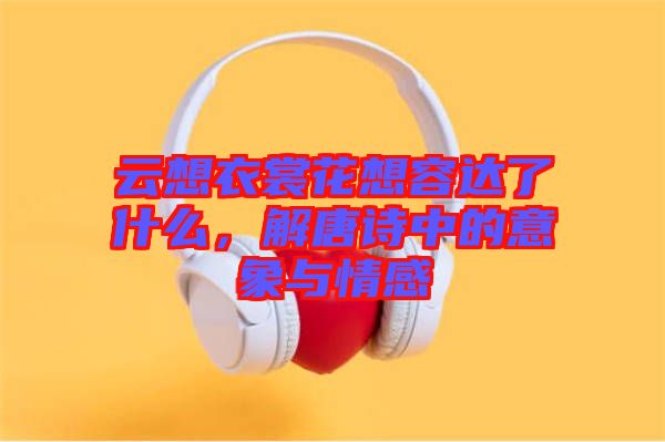 云想衣裳花想容達(dá)了什么，解唐詩中的意象與情感