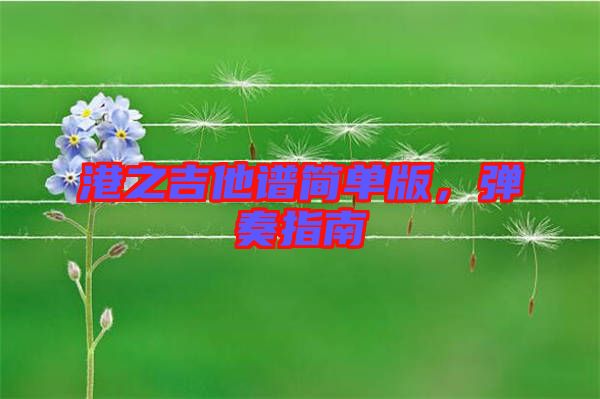 港之吉他譜簡單版，彈奏指南