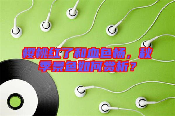 櫻桃紅了和血色楊，秋季景色如何賞析？