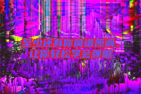 至少還有你簡譜原調(diào)，讓你輕松學會彈唱