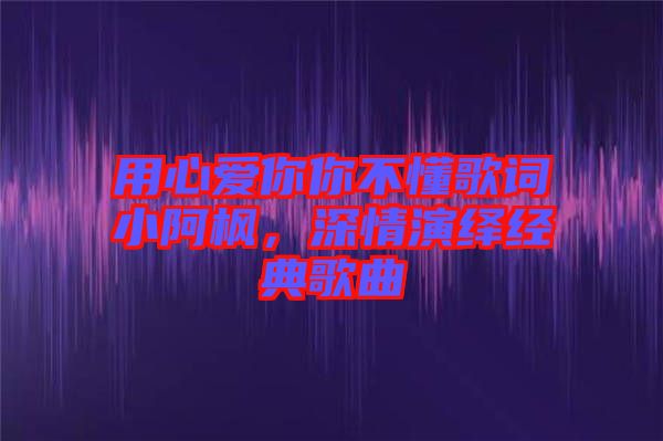 用心愛(ài)你你不懂歌詞小阿楓，深情演繹經(jīng)典歌曲