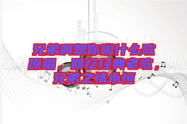 兄弟啊想你啦什么歌原唱，回憶經(jīng)典老歌，兄弟之情永恒