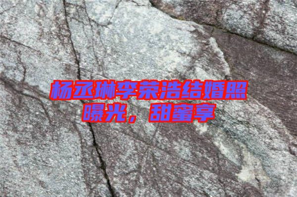 楊丞琳李榮浩結婚照曝光，甜蜜享