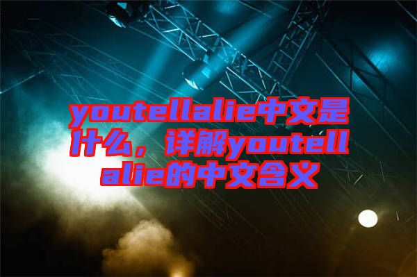 youtellalie中文是什么，詳解youtellalie的中文含義