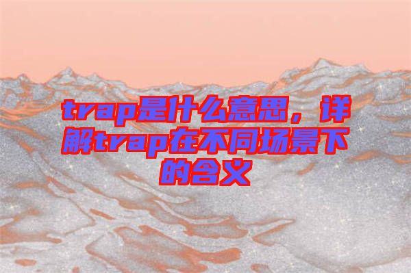 trap是什么意思，詳解trap在不同場景下的含義