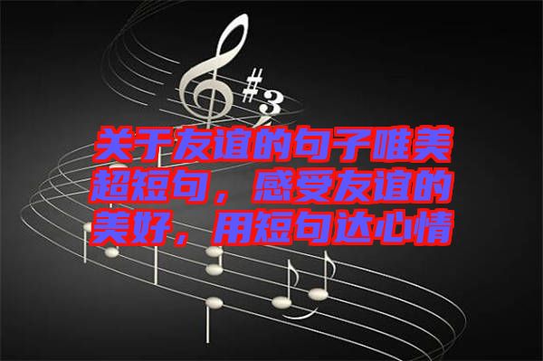 關(guān)于友誼的句子唯美超短句，感受友誼的美好，用短句達(dá)心情