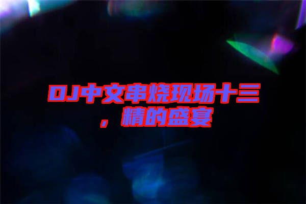 DJ中文串燒現(xiàn)場十三，精的盛宴