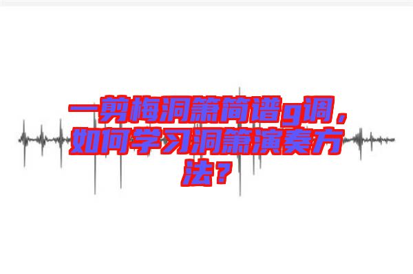 一剪梅洞簫簡譜g調(diào)，如何學(xué)習(xí)洞簫演奏方法？