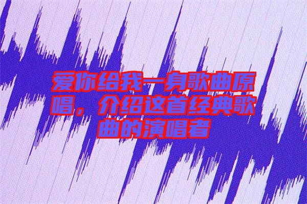 愛你給我一身歌曲原唱，介紹這首經典歌曲的演唱者