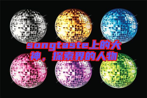 songtaste上的大神，探索界的人物