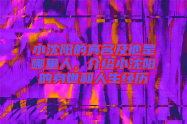 小沈陽的真名及他是哪里人，介紹小沈陽的身世和人生經(jīng)歷