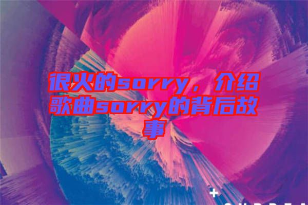 很火的sorry，介紹歌曲sorry的背后故事