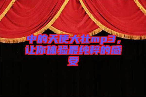 中的天使大壯mp3，讓你體驗最純粹的感受