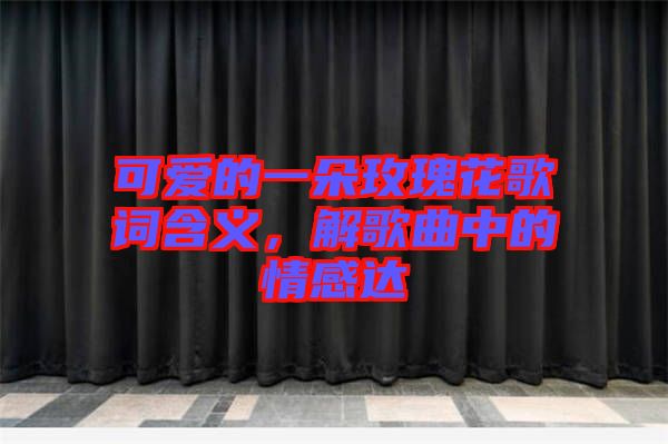 可愛的一朵玫瑰花歌詞含義，解歌曲中的情感達(dá)