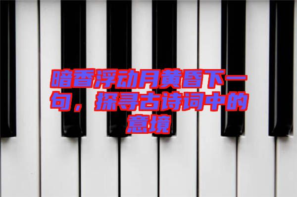 暗香浮動月黃昏下一句，探尋古詩詞中的意境