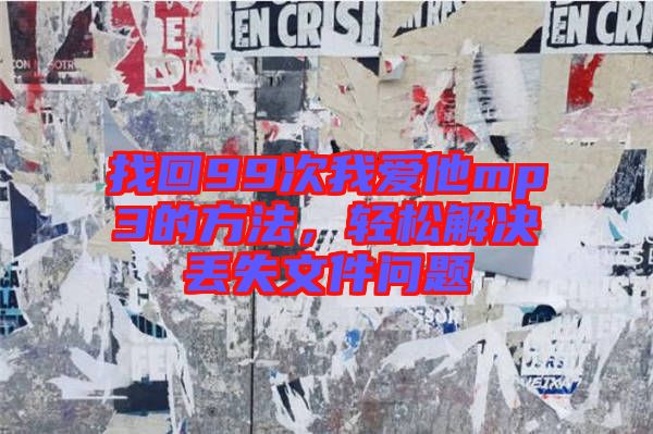 找回99次我愛他mp3的方法，輕松解決丟失文件問題