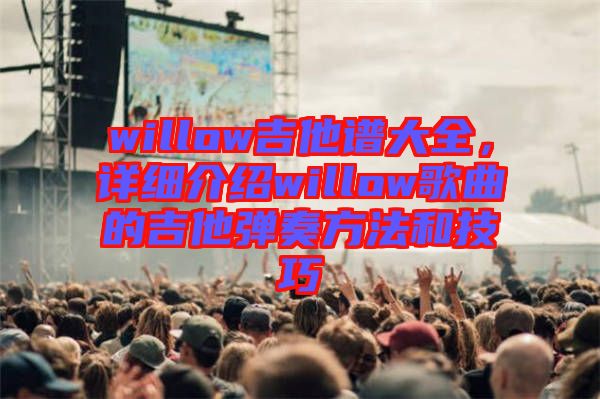 willow吉他譜大全，詳細(xì)介紹willow歌曲的吉他彈奏方法和技巧