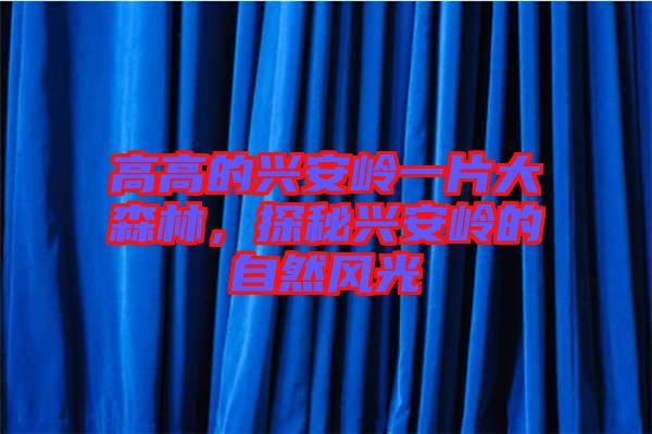 高高的興安嶺一片大森林，探秘興安嶺的自然風(fēng)光