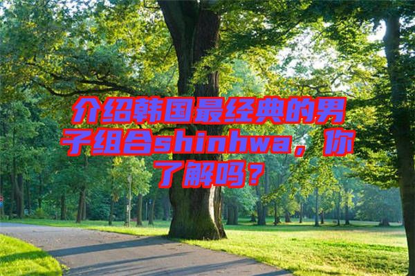 介紹韓國最經(jīng)典的男子組合shinhwa，你了解嗎？