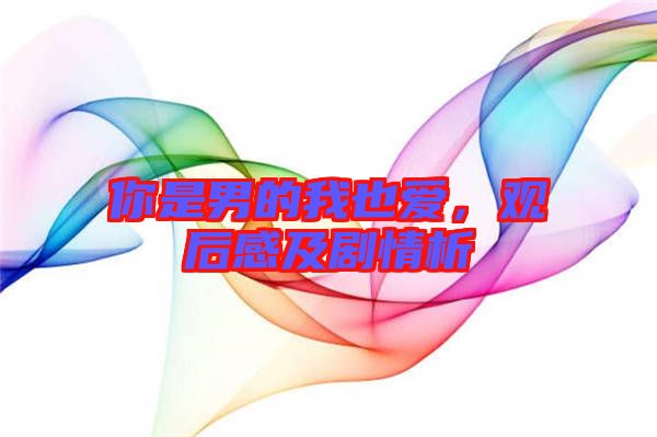 你是男的我也愛，觀后感及劇情析