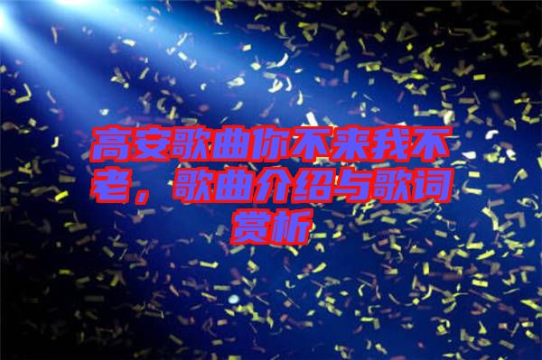 高安歌曲你不來我不老，歌曲介紹與歌詞賞析