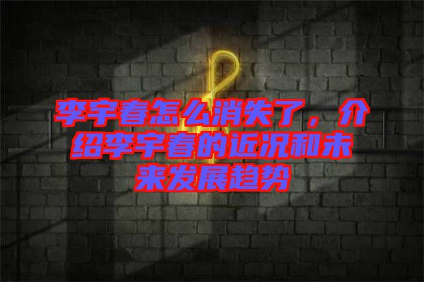 李宇春怎么消失了，介紹李宇春的近況和未來發(fā)展趨勢