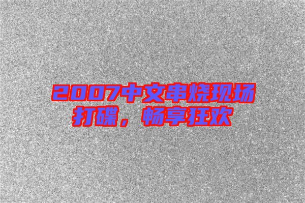 2007中文串燒現(xiàn)場打碟，暢享狂歡