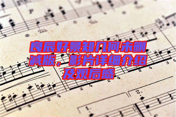 良辰好景知幾何未刪減版，影片詳細(xì)介紹及觀后感