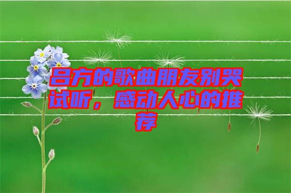 呂方的歌曲朋友別哭試聽，感動人心的推薦