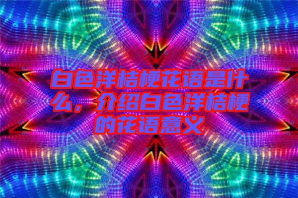 白色洋桔梗花語是什么，介紹白色洋桔梗的花語意義