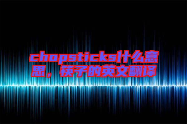 chopsticks什么意思，筷子的英文翻譯