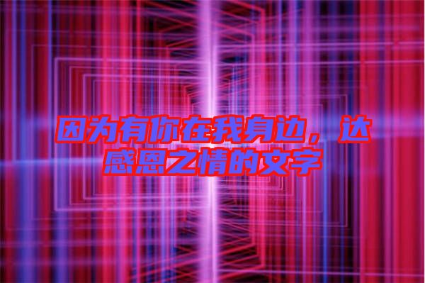因為有你在我身邊，達感恩之情的文字
