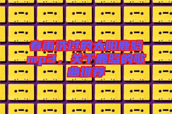 春雨洗過的太陽鹿晗mp3，關(guān)于鹿晗的歌曲推薦