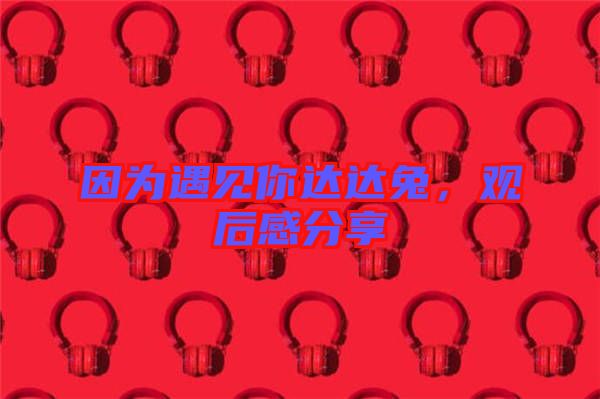 因?yàn)橛鲆?jiàn)你達(dá)達(dá)兔，觀后感分享